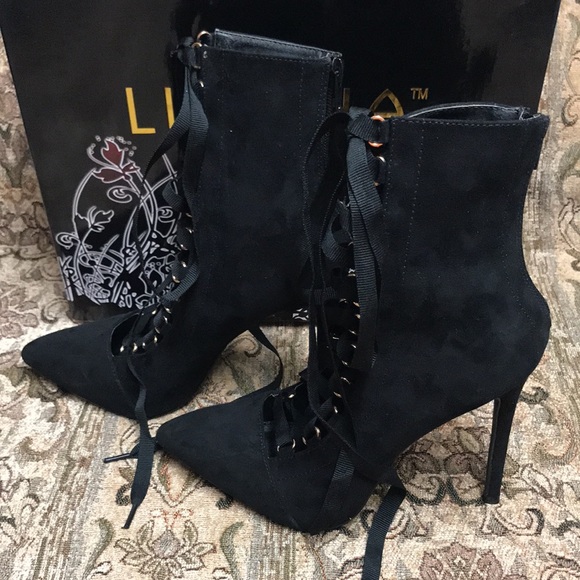 Size 8 Black Liliana Gisele-61 Booties - Picture 4 of 8